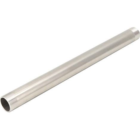 Raccords de connecteur de mamelon de tuyau fileté en acier inoxydable de 30 cm pour les raccords de tuyauterie de gaz de matériel de plomberie(2) (1/5)