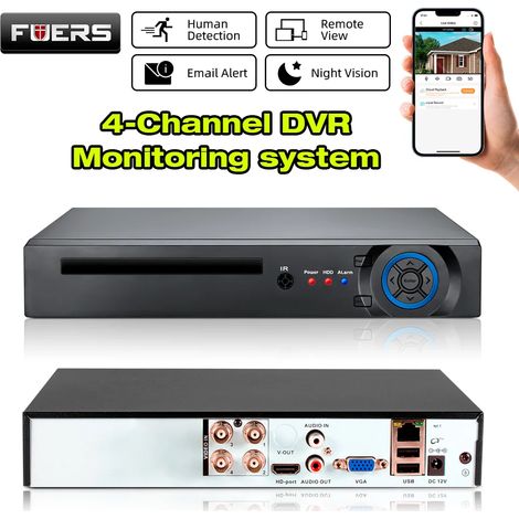 (3T) Enregistreur numérique DVR à disque dur 4 canaux, compatible avec (XVI/AHD/TVI/CVI/VBS/IP), prend en charge le protocole Onvif. (1/5)