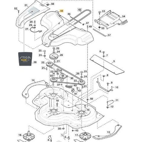 TAPA PROTECTOR CORREA TRANSMISION ORIGINAL STIGA CD100 NCS8000N - 337060023/0