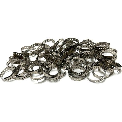 Ohrklemmen Edelstahl 50 Stück 21 bis 45 mm für Achsmanschetten