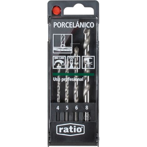 Juego de 4 brocas porcelánico Ratio -