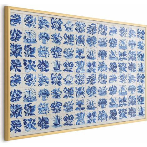 Poster - Azulejos - piastrelle di ceramica tradizionali portoghesi (1/4)