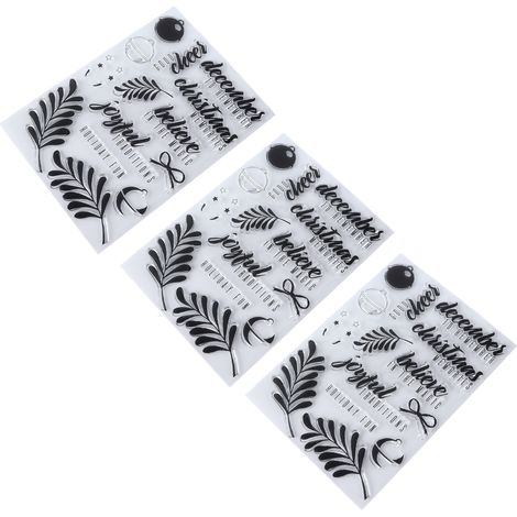 Trois tampons transparents, formes uniques, gabarits décoratifs transparents, parfaits pour les loisirs créatifs de scrapbooking. (1/5)