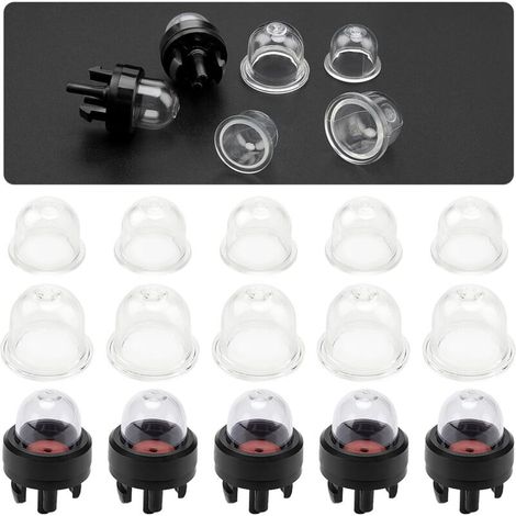 10 bombas de cebado de combustible y 5 bombas de cebado de gasolina, bomba de cebado para cortacésped, bombas de cebado de carburador, para cortacéspedes y cortasetos (19+22 mm)