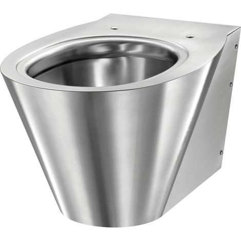 Delabie WC BCN S raccord mural arrière en acier inoxydable satiné