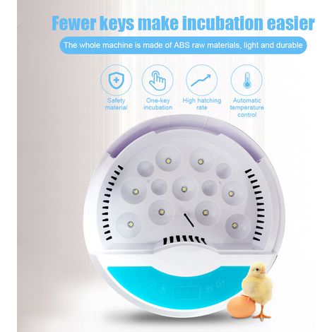 Incubadora de huevos premium con pantalla táctil, lámpara de ovoscopia LED y bandeja extraíble para la incubación de pollos, codornices y patos [Incubadora] (1/5)