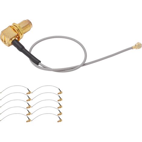 Kit 10 Câbles Coaxiaux RF SMA Femelle Coudé vers Connecteur IPX, Ligne Coaxiale Adaptateur (1/5)