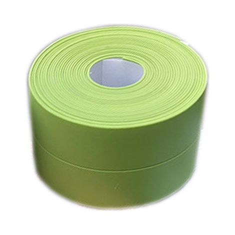 (2pcs Green)Soft Skirting Board - End Strip for Kitchen and Bathroom 38mm 3.2m, Self Adhesive Seal, Flexible Folding Strip, Sealing Gasket