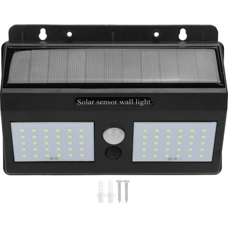 Applique murale d'extérieur à 60 LED avec capteur sans fil, luminaire d'extérieur à Induction, idéal pour un jardin ou un jardin