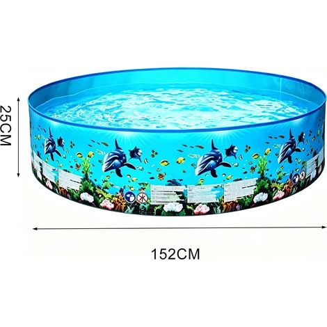 Piscine gonflable (152 cm), multifonctionnelle, pliable et réutilisable, adaptée aux activités aquatiques intérieures et extérieures. (1/5)