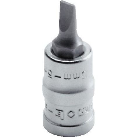 Douille tournevis à fente 1/2" – Longueur 55 mm – Embout acier Silicium S2 – Douille Chrome Vanadium – MOB (1/2)