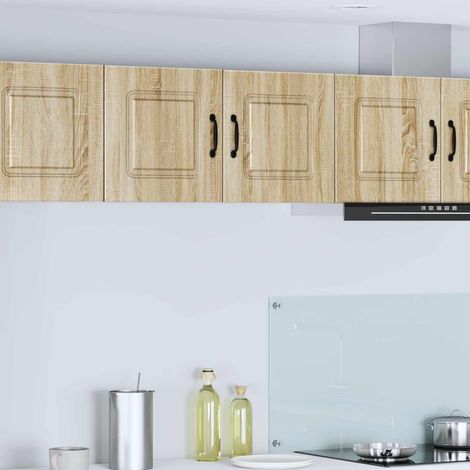Meuble haut de cuisine 2 portes en bois d’ingénierie chêne sonoma 80 x 31 x 40 cm, 15.41kg - PANGIVO (1/5)