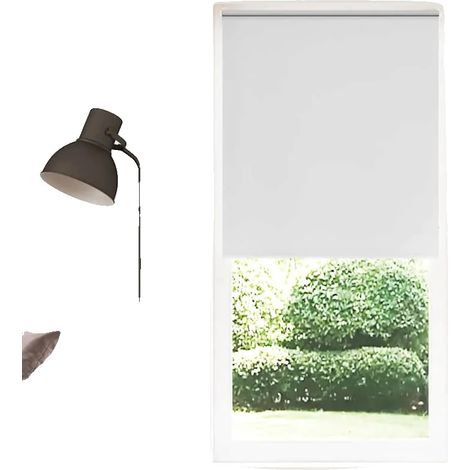 Estor enrollable, alta opacidad, fácil instalación, blanco. (1/2)