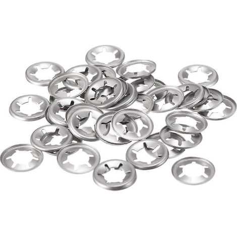 Rondelle frein M8, diamètre intérieur 7,4 mm, diamètre extérieur 15 mm, clips de serrage rapide à denture interne, acier inoxydable 304, lot de 40 (1/3)