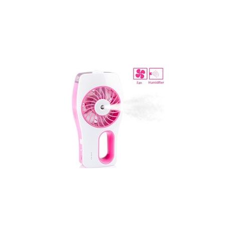 Mini-USB-Ventilator mit Luftbefeuchter und wiederaufladbarem Sprühgerät, ideal für Büro, Zuhause, Auto und Sommerreisen. – Crezuo (1/5)