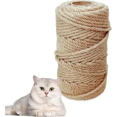Corde en sisal - Naturelle - 6 mm - 50 mètres - Idéale pour arbre à chat et décoration extérieure (1/4)
