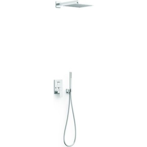 Kit mitigeur encastré 2 voies Rapid‑box pour douche Cuadro Chrome - TRES 00638004