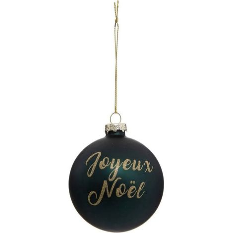 Paris Prix - Boule De Noël Paillettes nouvelle Orléans 8cm Vert