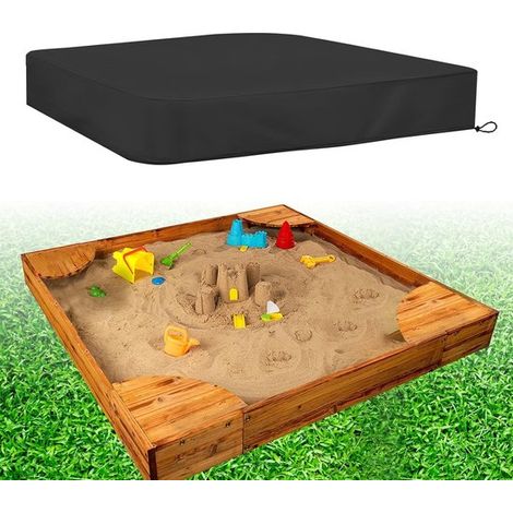 Wasserdichte Sandkastenabdeckung 180 x 180 x 20 cm 210D Oxford Gewebe mit Kordelzug wind und staubdicht zum Schutz von Kinderspielzeug für Sandka (1/5)