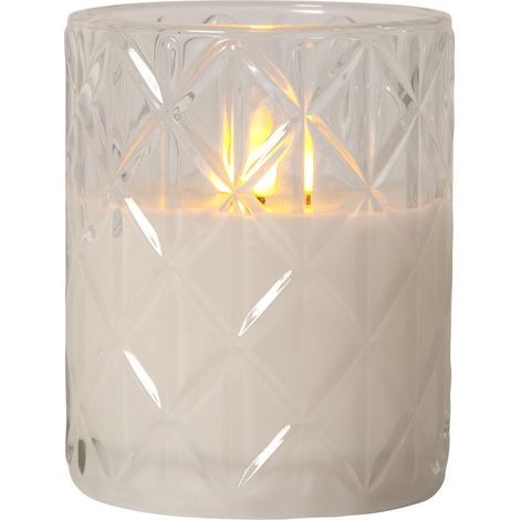 LED Windlicht ,Flamme Romb', weiß, 12.5cm (1/5)