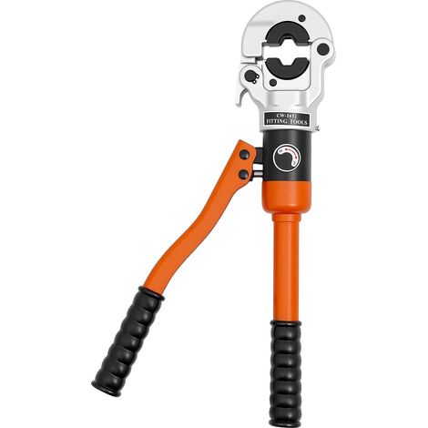 Pinza crimpatrice idraulica, funzionamento manuale, ampia compatibilità, arancione (1/2)