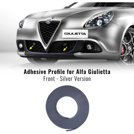 Profilo Adesivo per Dam Paraurti Alfa Giulietta con Biadesivo 3M APT - Confezione: ANTERIORE - Colore: SILVER