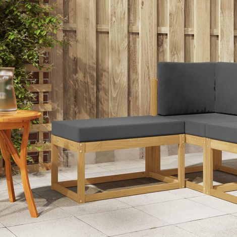 Banco de taburete exterior con cojín 80 x 43 x 45 cm (1/5)
