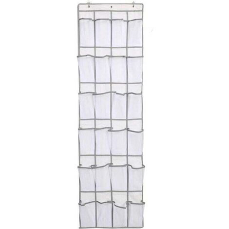 2 pièces Range Chaussures à Suspendre sur la Porte, Sac de Rangement Suspendu avec 24 Poches, Rangement de Chaussures Suspendu, Organiseur de Suspension Multifonction pour Chambre à Coucher (1/3)