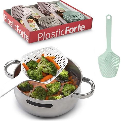 1 Pezzo Mestolame da Cucina Schiumarola in Plastica Vari Colori