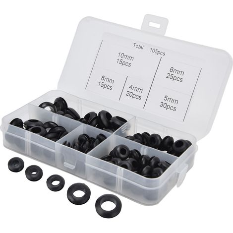 Kit d'étanchéité 105 pièces joints caoutchouc pour plomberie et électricité, anneaux de protection (1/5)