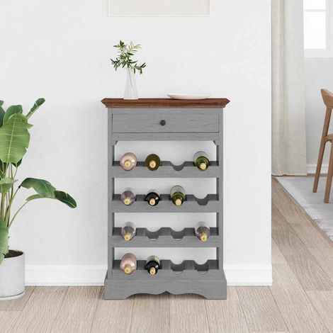 Maison Exclusive - Weinregal Massives Mahagoniholz 55x23x85 cm