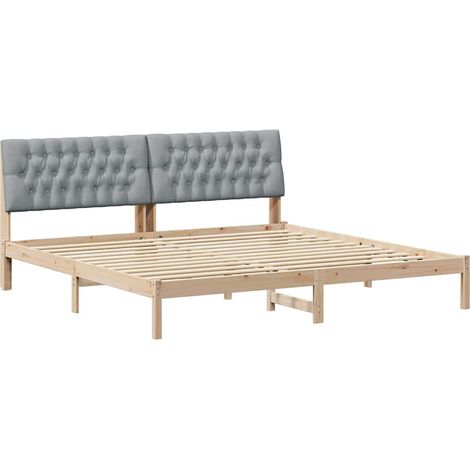Maison Exclusive - Letto con Testiera Rivestita con testiera Marrone 200 x 200 cm