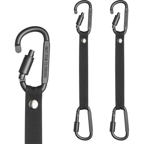 Lot de 2 mousquetons en alliage d'aluminium bleu - Multisports - Sangle pour suspendre sacs de softball, de tennis et bouteilles d'eau (1/4)