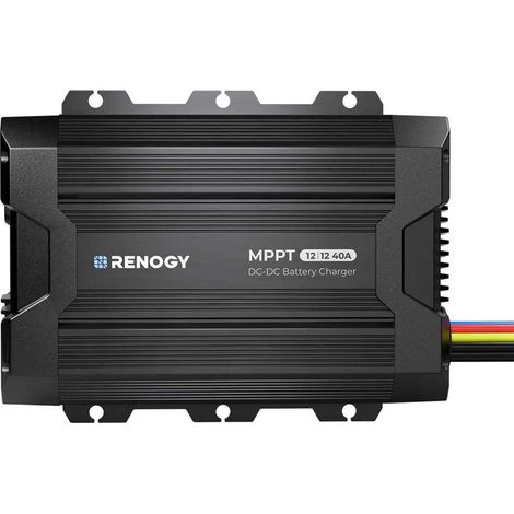 Renogy 12V 40A DC to DC Battery Charger with Solar Input MPPT, Compatible with LiFePO4, Gel, Flooded, and Sealed Lead Acid Batteries, Two Charging Options for RV, Car, Camping, Marine (1/5)