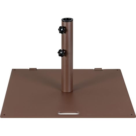 COSTWAY Base Sombrilla Terraza Exterior Cuadrada, Soporte Sombrilla Neto 22,5kg, Apto 40mm, 50mm, 2 Ruedas, Asa de Transporte, Pie Sombriila Jardin Terraza (1/5)