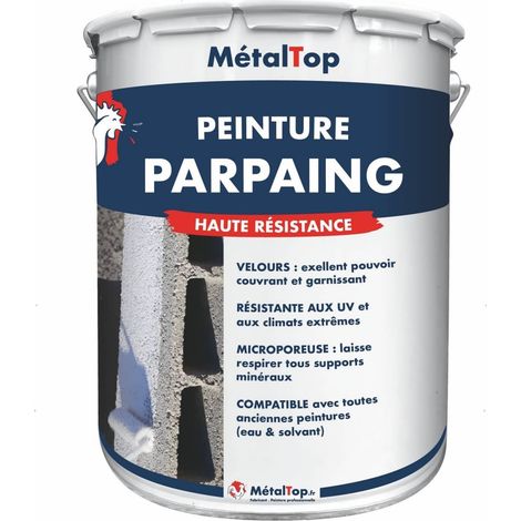 Peinture Parpaing - Gris noir - RAL 7021 - 5 L - Métaltop