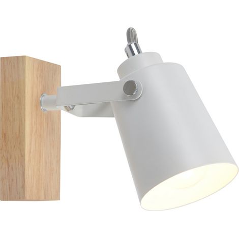 Plafón "Dera" E14 – Blanco/Madera (1/5)