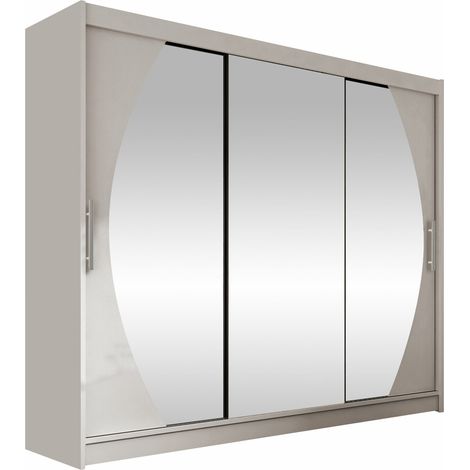 Armario Closico Ordo V, Cachemira, 215x250x58cm, Puertas de armario: Correderas, Número de estantes: 9