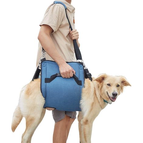 (XL, Blau) Hundetransportgeschirr, Notfallrucksack für Haustiere, Hundehebegeschirr zum Krallenschneiden (1/5)