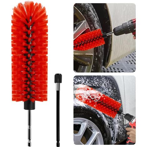 Spazzola per la pulizia dei cerchi Spazzola per la pulizia del trapano elettrico Spazzola per la pulizia dei cerchi dell'auto da 15 cm Spazzola per la pulizia di cerchi, ruote e motori dell'auto
