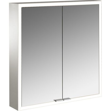 emco prime Armario con espejo iluminado, 600 mm, 2 puertas,