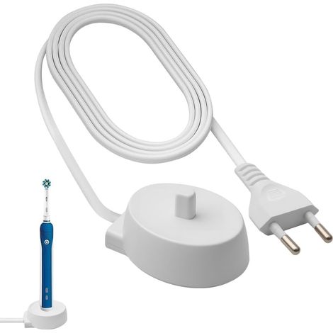 Ladegerät für elektrische Zahnbürsten von Oral-B (Modell 3757): Wasserdicht (IP67), induktives Laden, kompatibel mit Pro, Smart, Genius, Vitality, IO und Travel Compact, inklusive 100 cm EU-Kabel