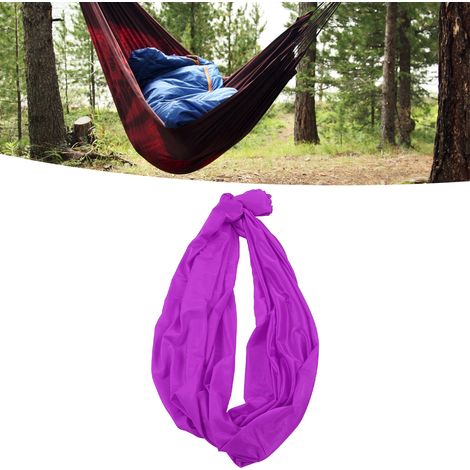 Hamac suspendu élastique pour enfants, balançoire d'intérieur et d'extérieur, hamac suspendu de yoga violet pour enfants 1 x 2,8 mètres (1/5)