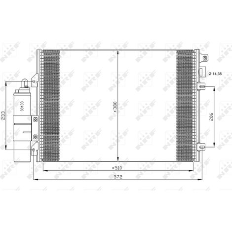 Condenseur, climatisation NRF 35771 DACIA 6001550660 8200090213 8200241088