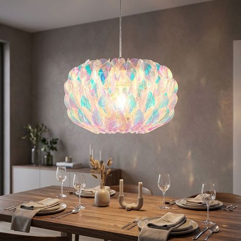 LED Hängelampe Pendelleuchte Wohnzimmerlampe Hängeleuchte Chrom Metall H 120 cm (1/5)