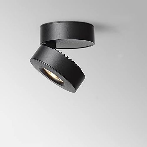 Spot LED Plafonnier 6000K Aucun Pore Home Nordic Creative Track Light Plafonnier Spot Downlight Pliable Rotatif (Couleur: Noir, Taille: 12w) (1/2)