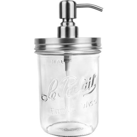 DISTRIBUTEUR POMPE À SAVON INOX AVEC BOCAL FAMILIA WISS 750 ML LE PARFAIT 1261964 (1/2)