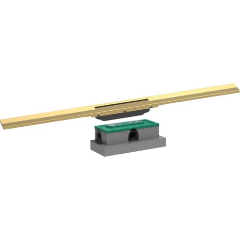 Caniveau de douche HANSGROHE RainDrain Flex 90 Aspect doré poli + Corps encastré standard (1/5)
