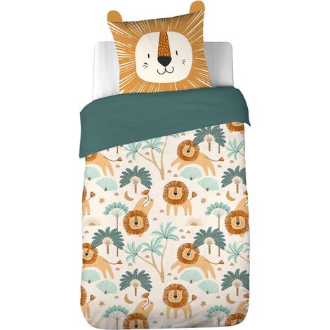 Parure de lit enfant Lion - 100% polyester 72g/m² (1/5)