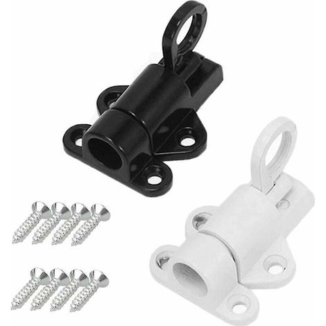Verrous et loquets : 2 pièces, verrou de porte automatique, loquet de porte en aluminium, pêne dormant, verrou à ressort en alliage d'aluminium, pour fenêtres et portes.